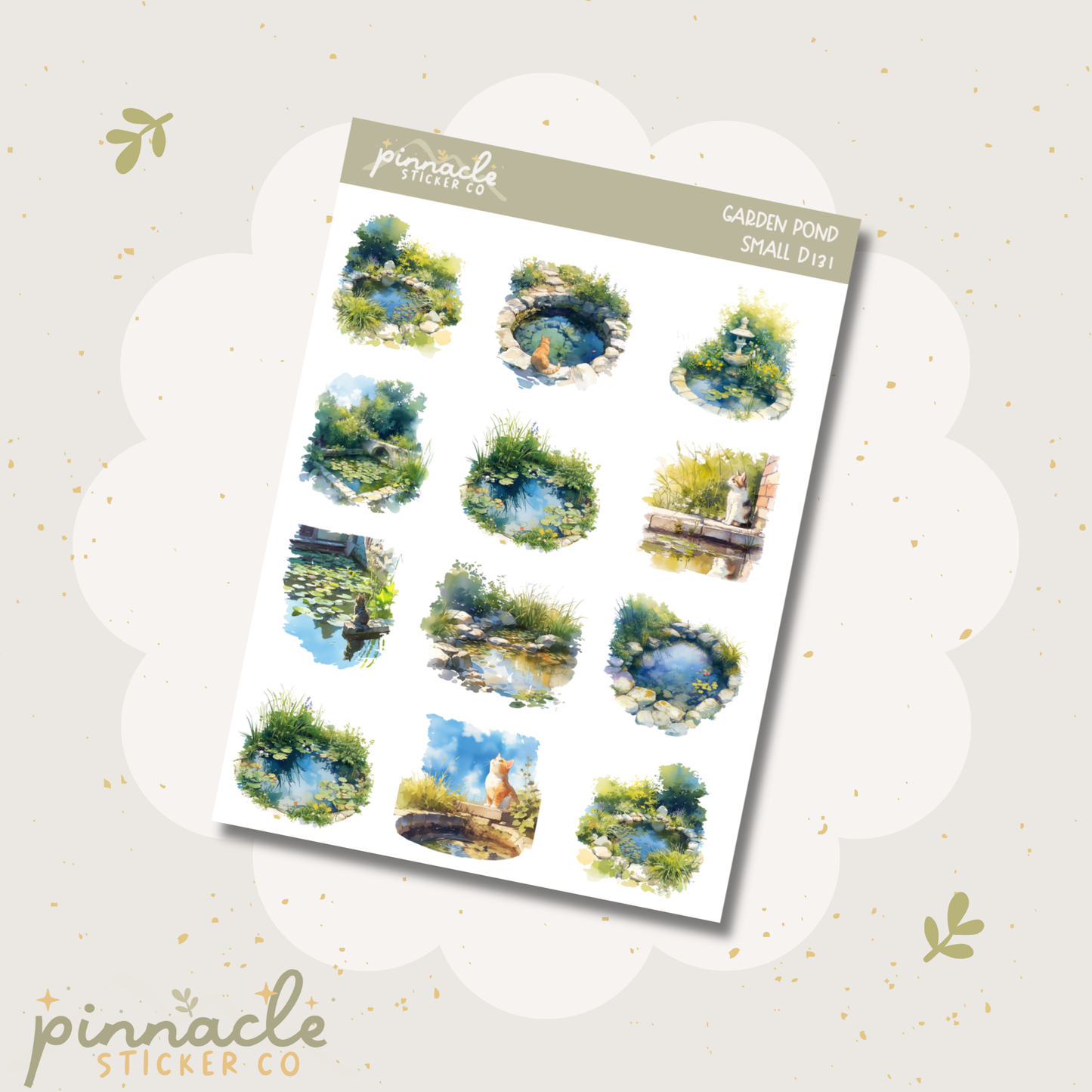 Garden Pond Deco Planner Stickers