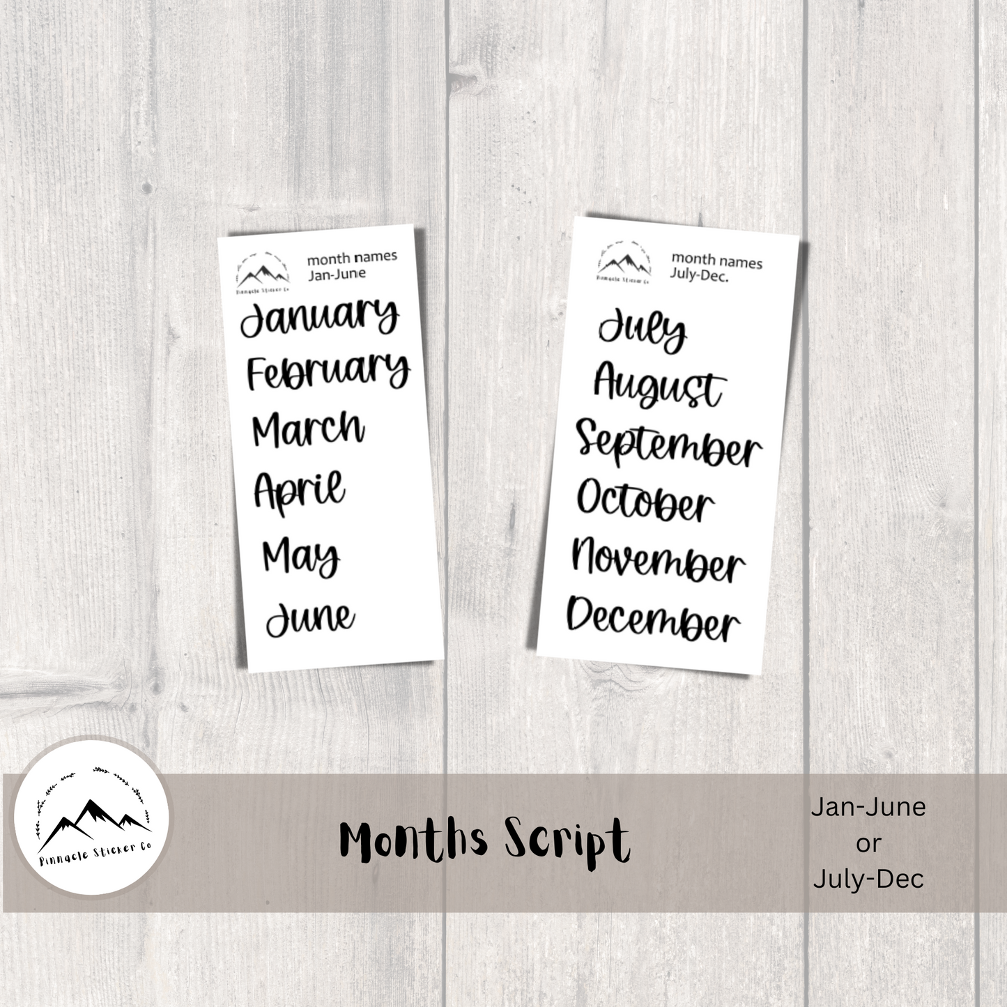 Frosty Flowers Monthly Kit Planner Stickers