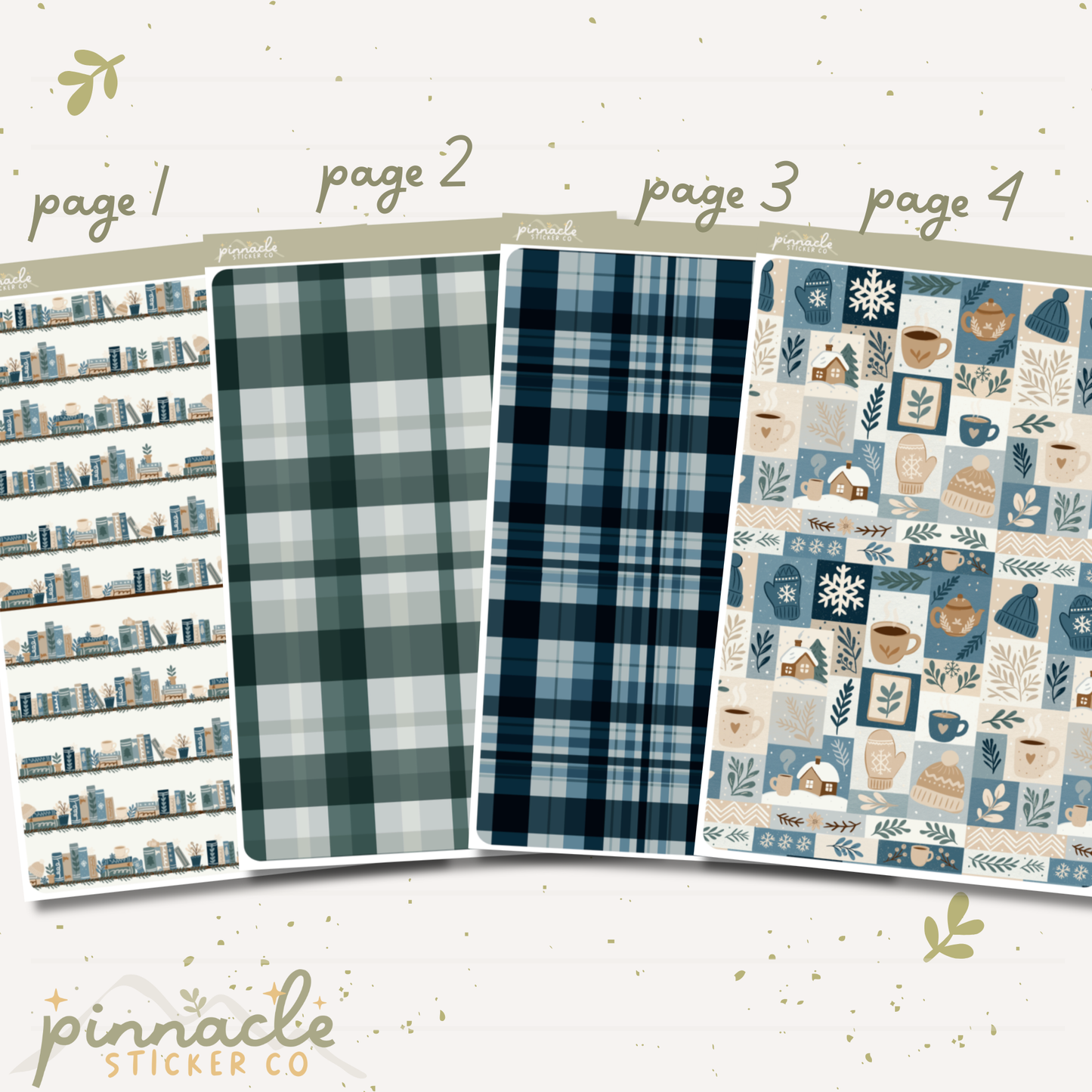 Winter Hygge A5 Full Sheet Planner Stickers