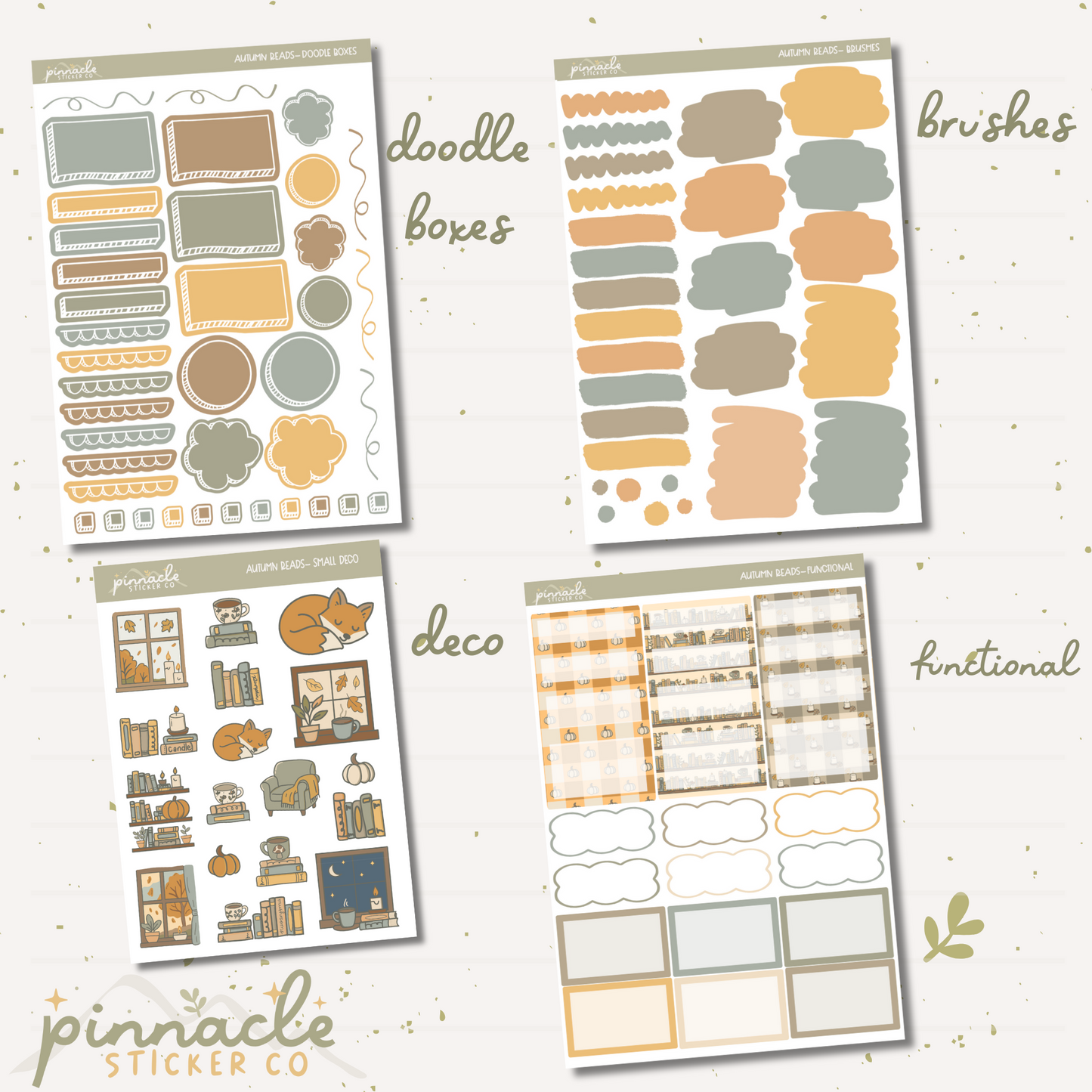 Autumn Reads Weekly Kit Planner Stickers