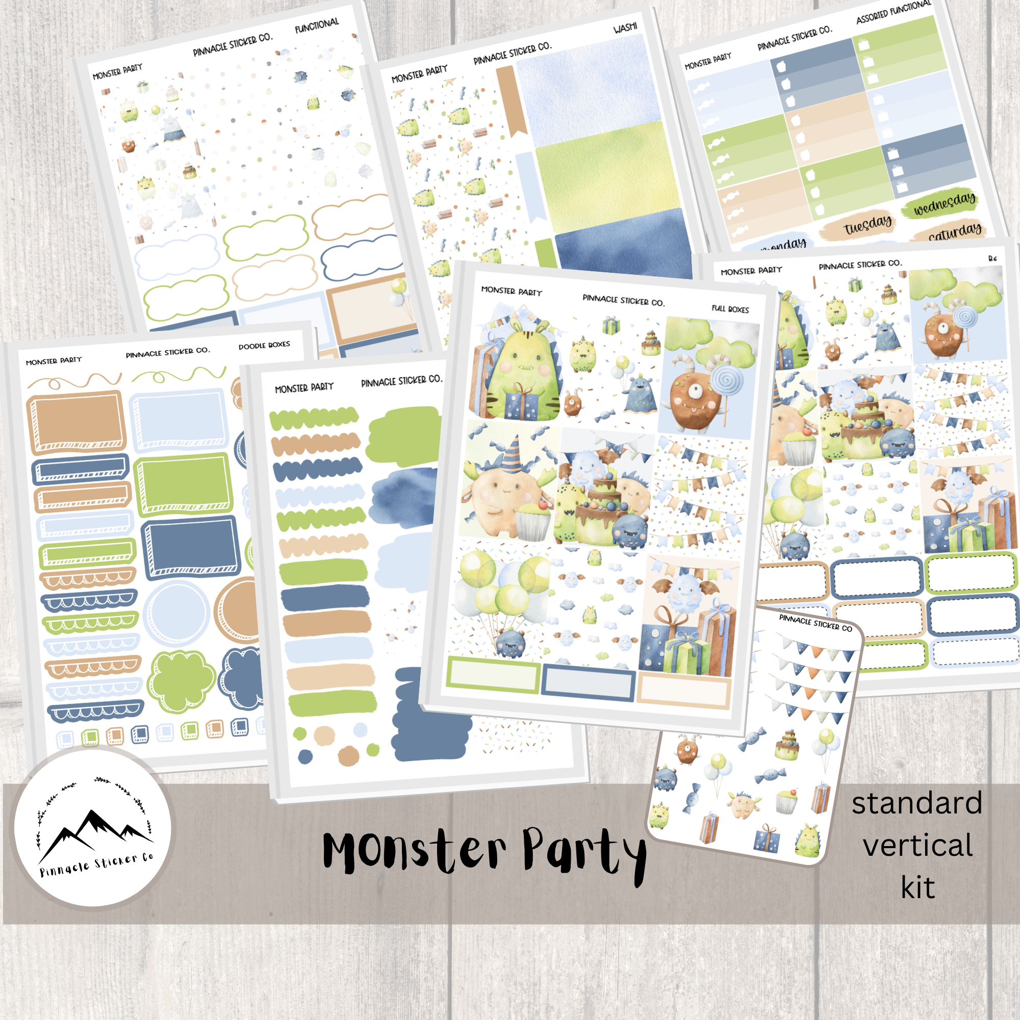 Monster Party Daily Planner Stickers – Pinnacle Sticker Co