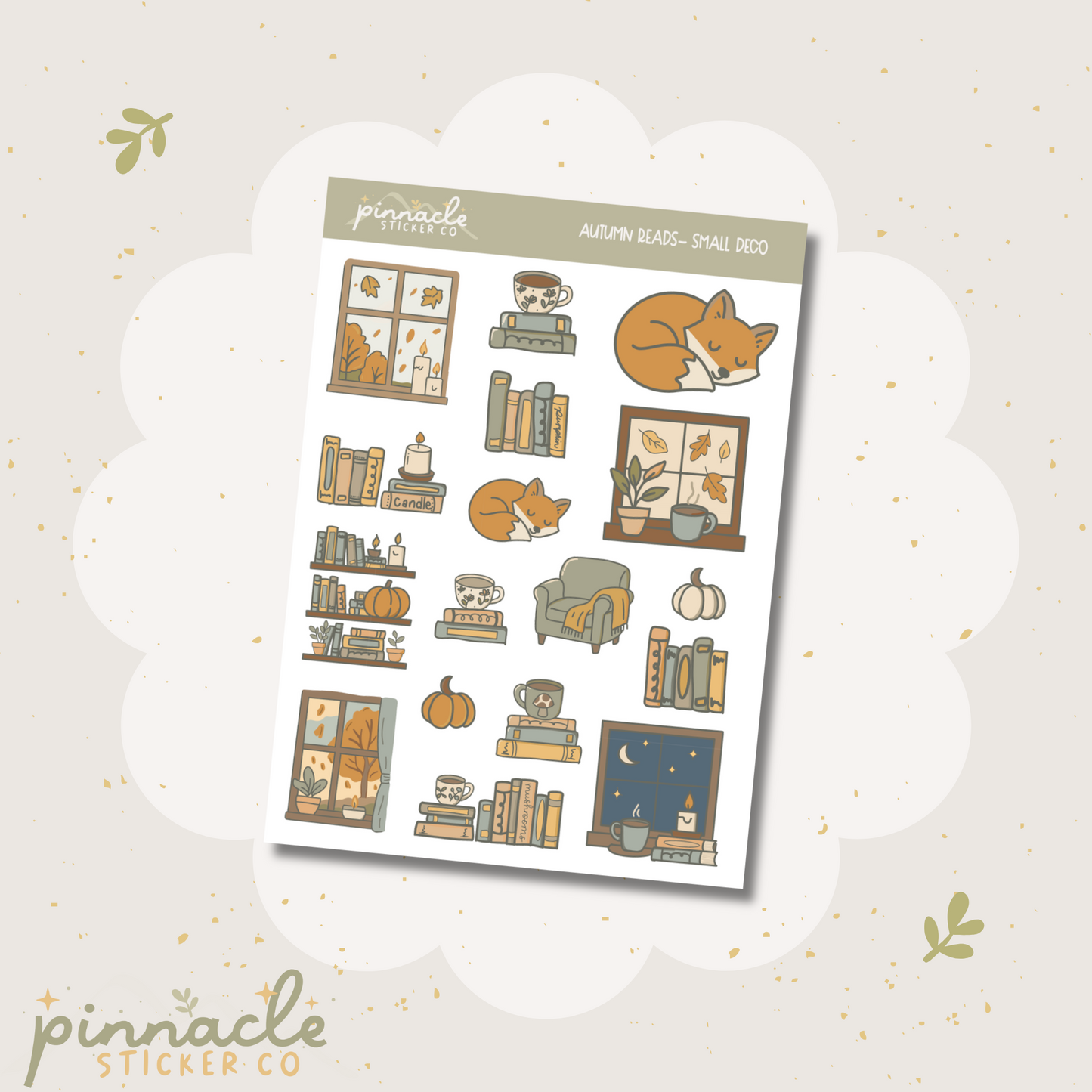 Autumn Reads Deco Planner Stickers