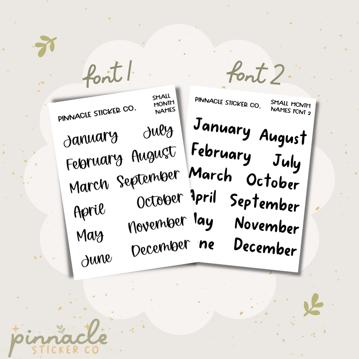 Funky Fungi Hobonichi Cousin Monthly Kit Planner Stickers