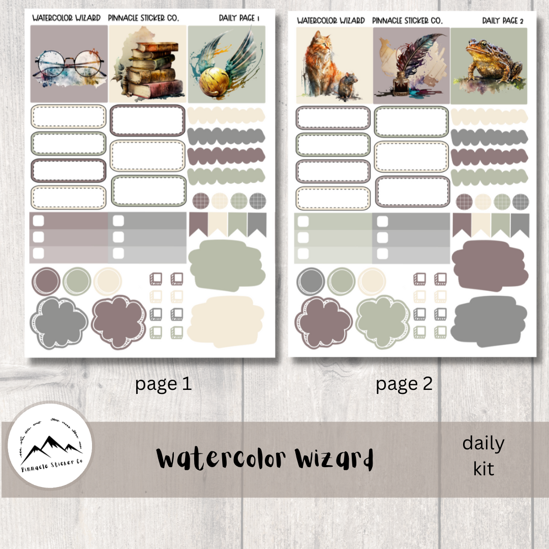 Watercolor Planner Stickers