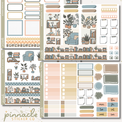 Botanical Bookcase A5 Kit Planner Stickers