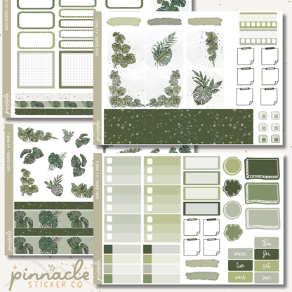 Lush Leaves A5 Kit Planner Stickers