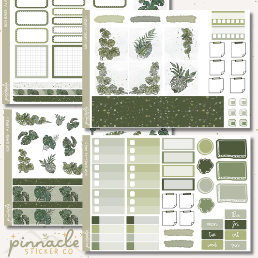 Lush Leaves A5 Kit Planner Stickers