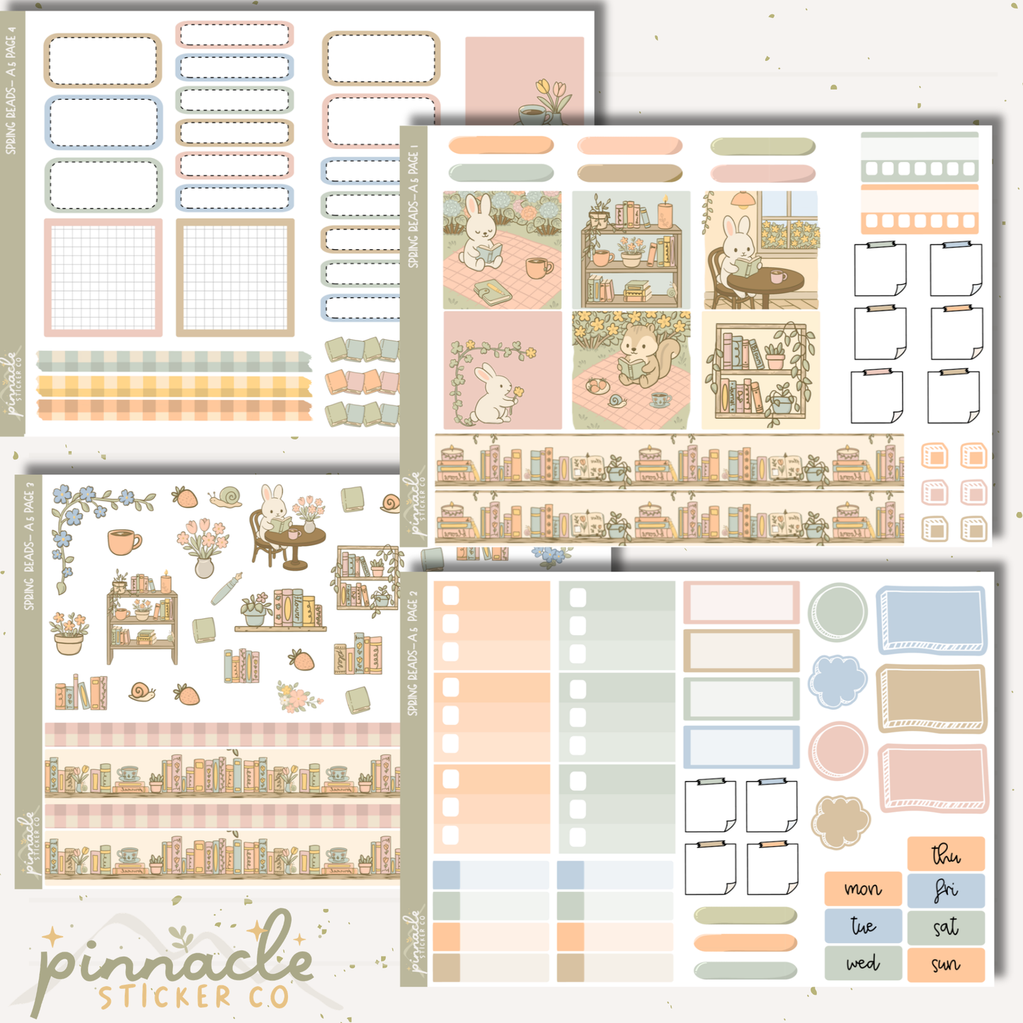 Spring Reads A5 Kit Planner Stickers