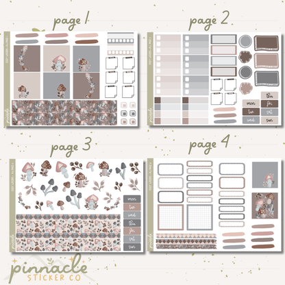 Cozy Woods A5 Kit Planner Stickers