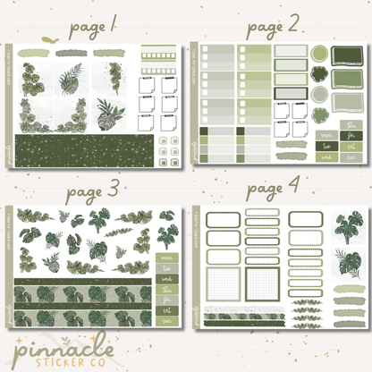 Lush Leaves A5 Kit Planner Stickers