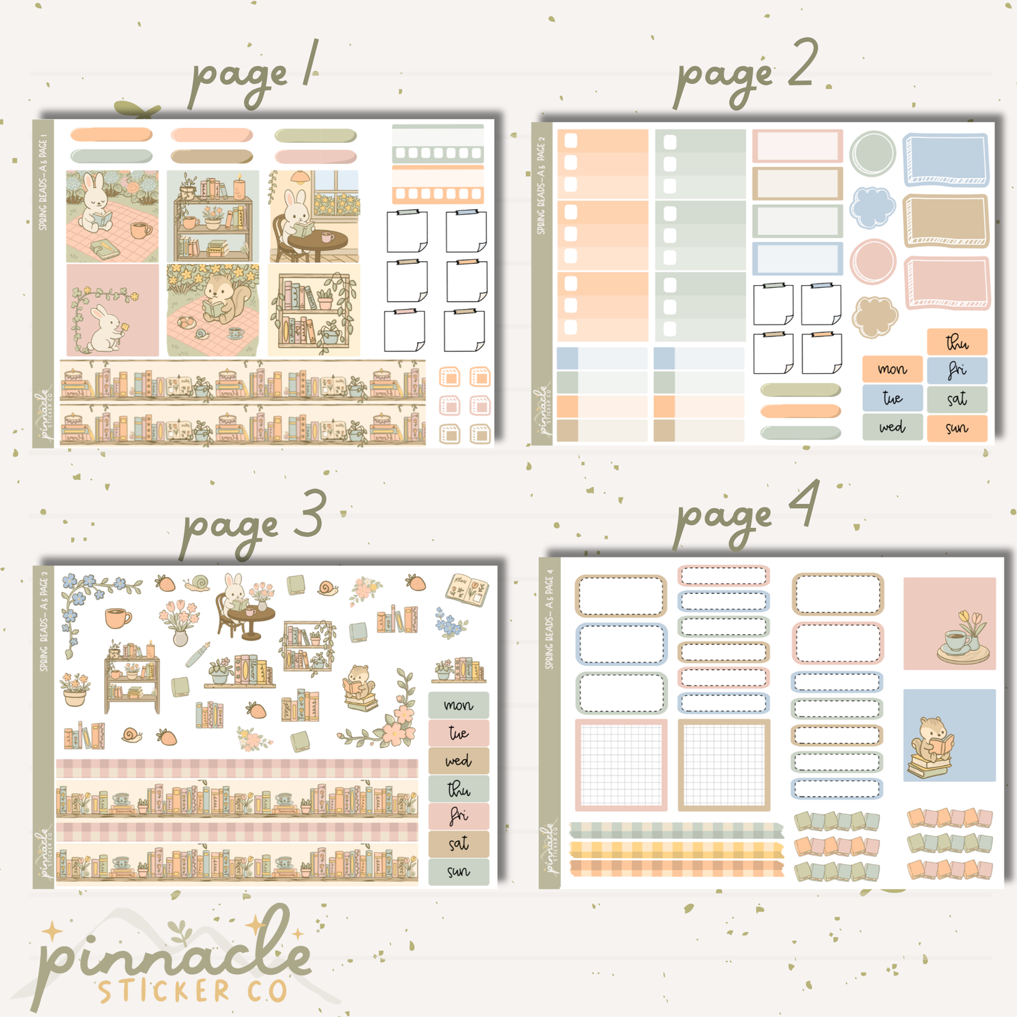 Spring Reads A5 Kit Planner Stickers