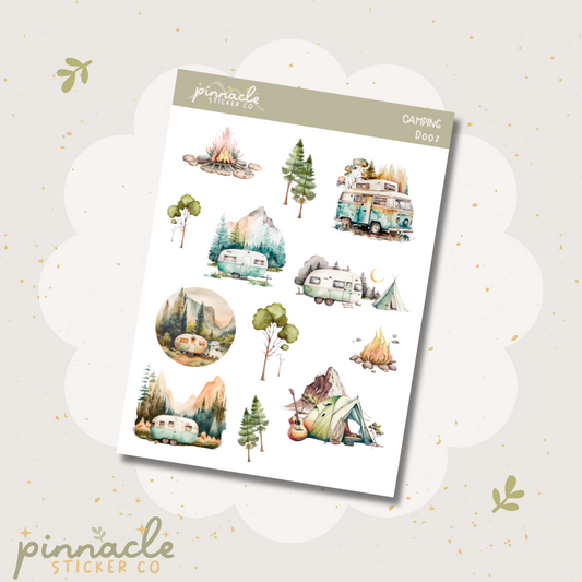 Camping Deco Planner Stickers