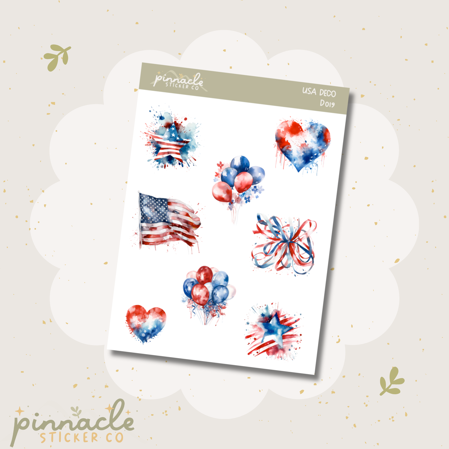 USA Deco Planner Stickers