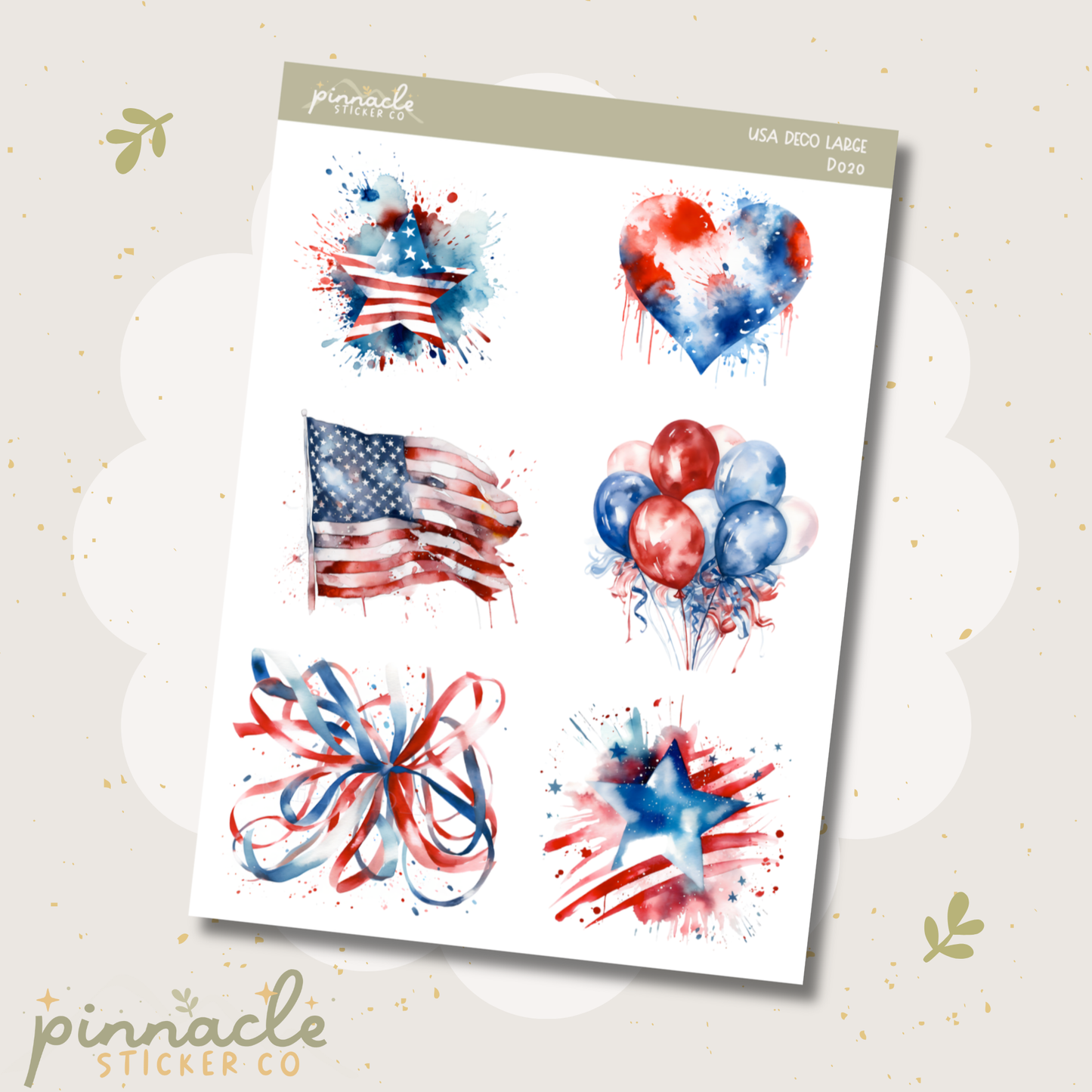 USA Deco Planner Stickers