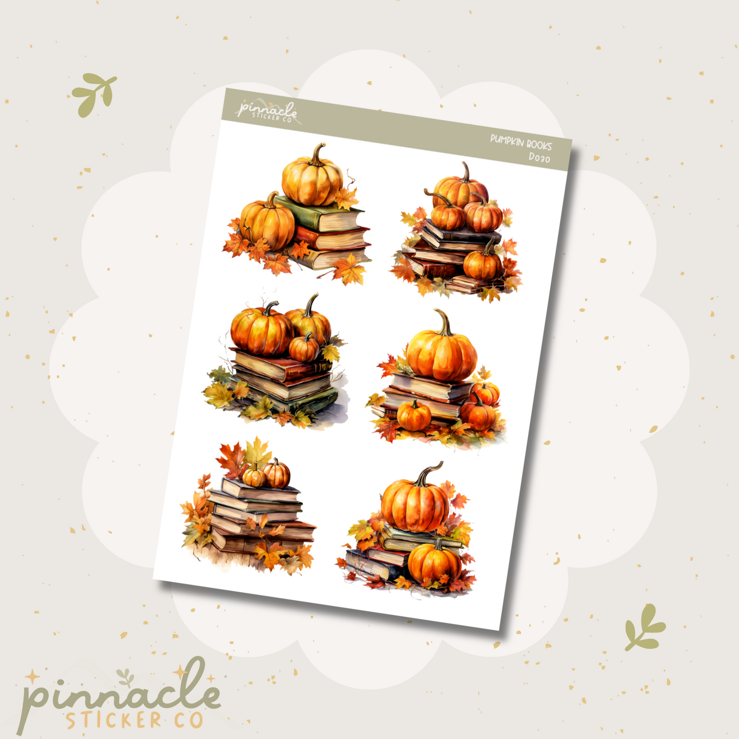 Pumpkin Books Deco Planner Stickers