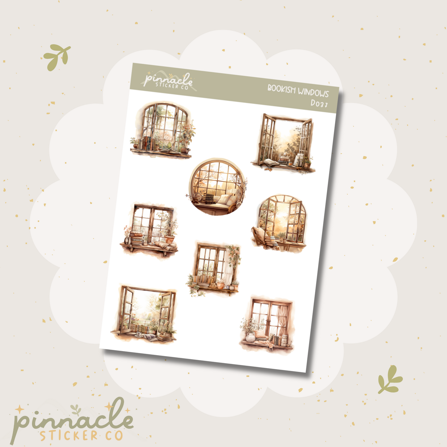 Bookish Windows Deco Planner Stickers