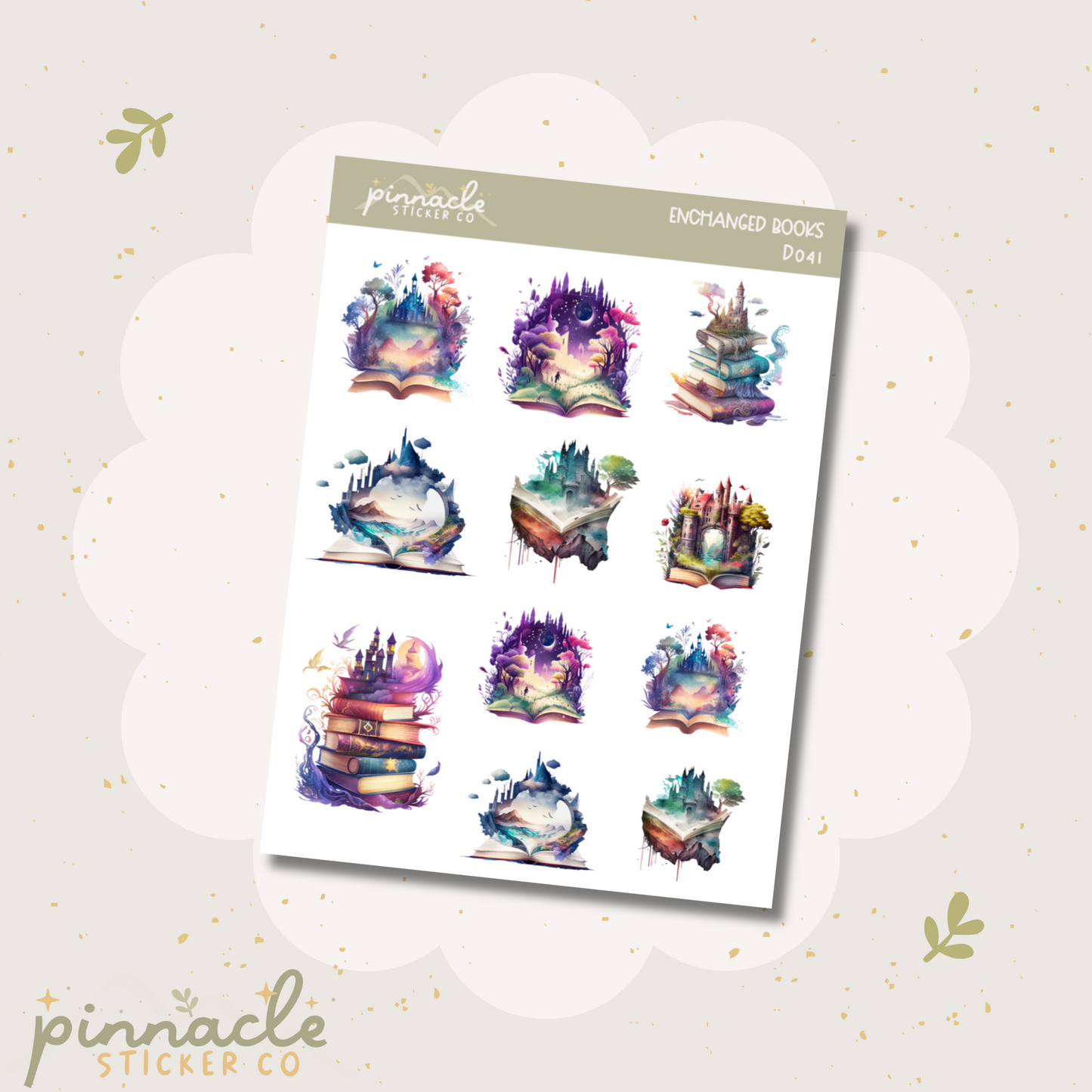 Enchanted Books Deco Planner Stickers