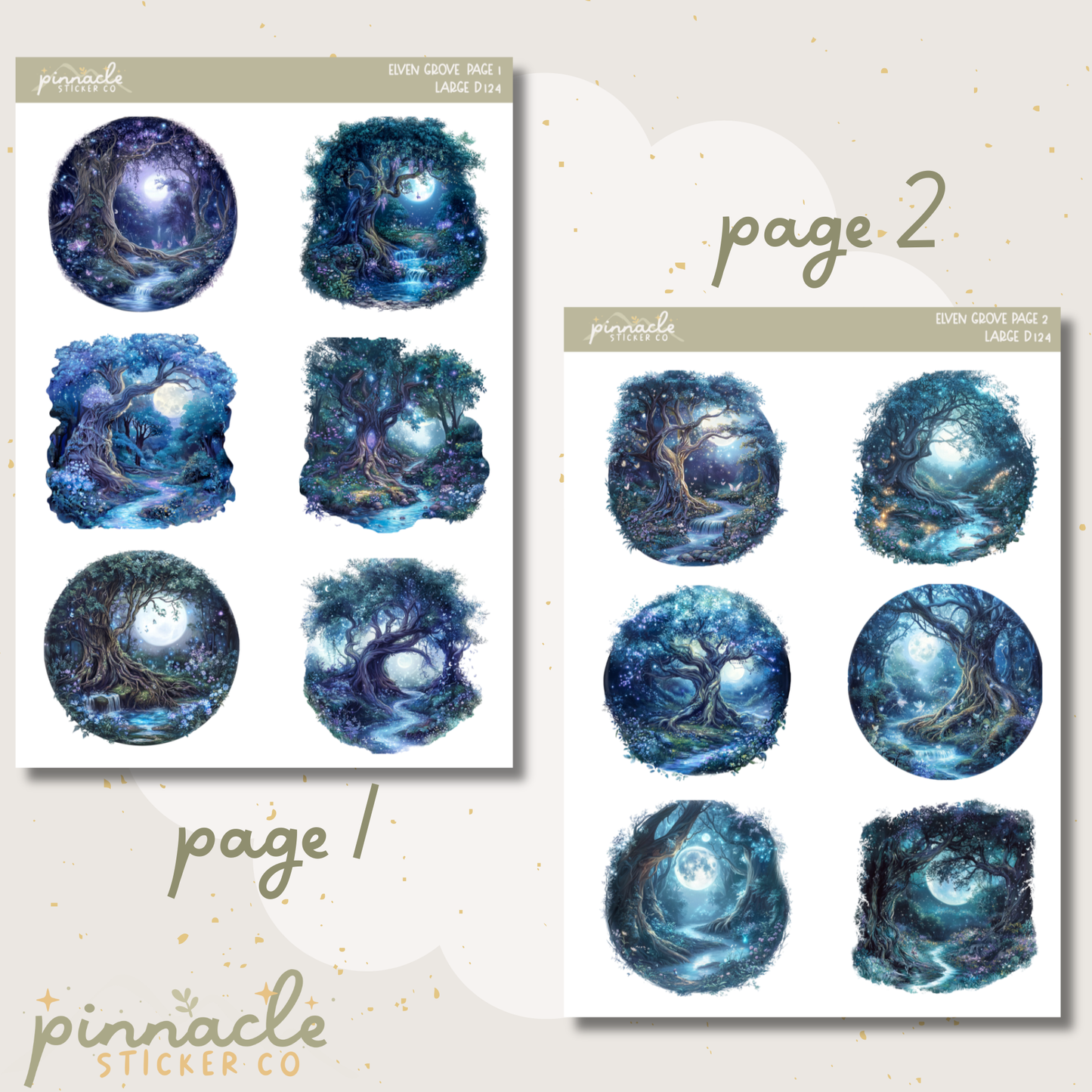 Elven Grove Deco Planner Stickers