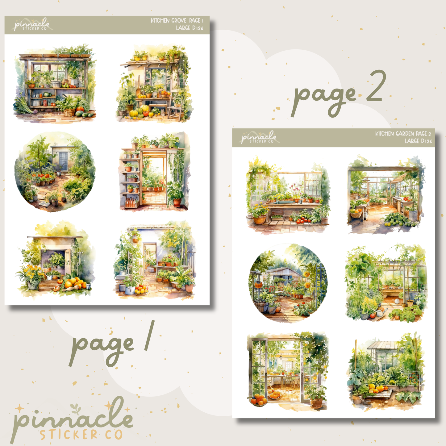 Kitchen Garden Deco Planner Stickers