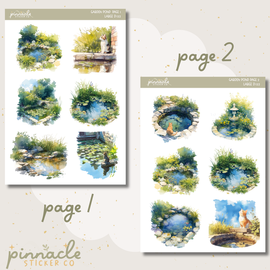 Garden Pond Deco Planner Stickers