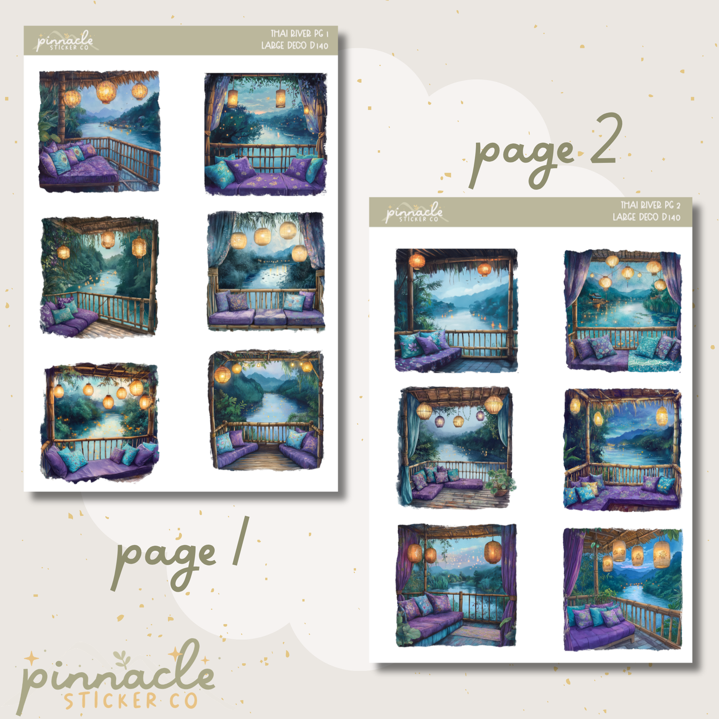 Thai River Deco Planner Stickers
