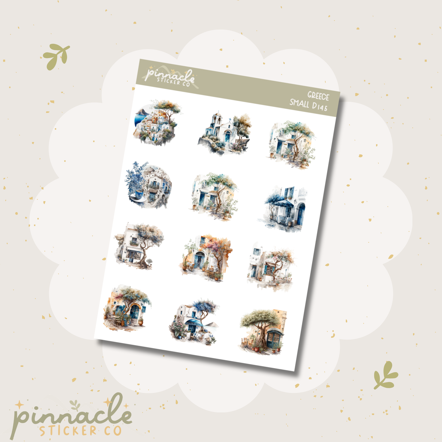Greece Deco Planner Stickers