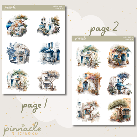 Greece Deco Planner Stickers