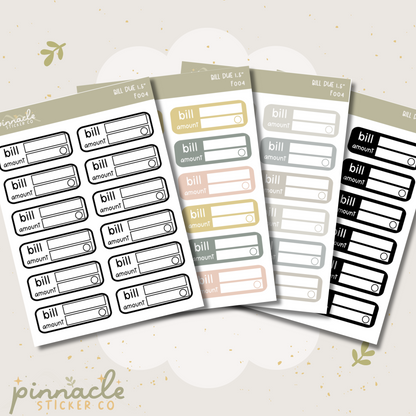 Bill Tracker 1.5" Functional Stickers