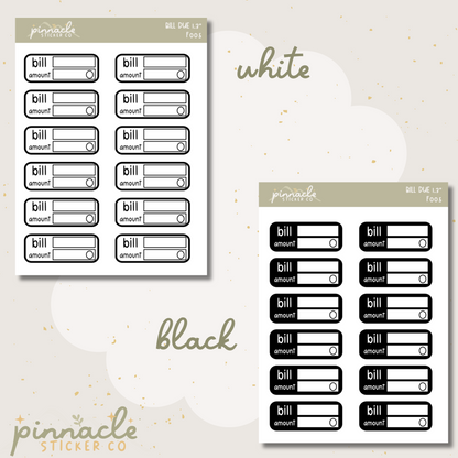 Bill Tracker 1.3" Functional Stickers