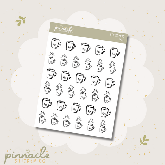 Coffee Mug Doodled Icon Stickers I015