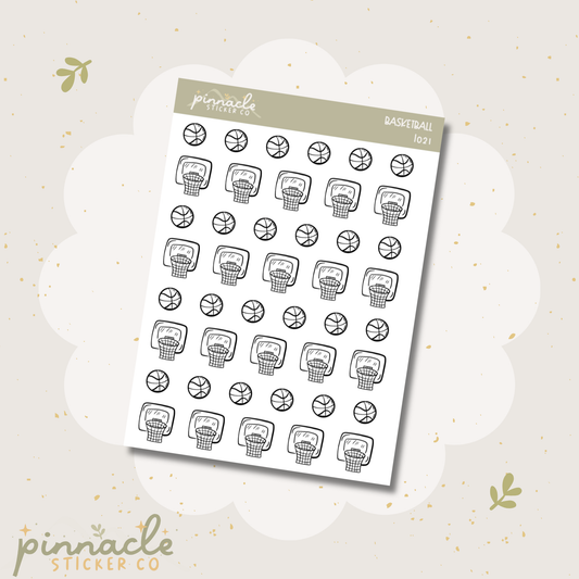 Basketball Doodled Icon Stickers I021