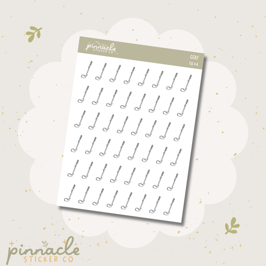 Golf Doodle Icon Stickers I074