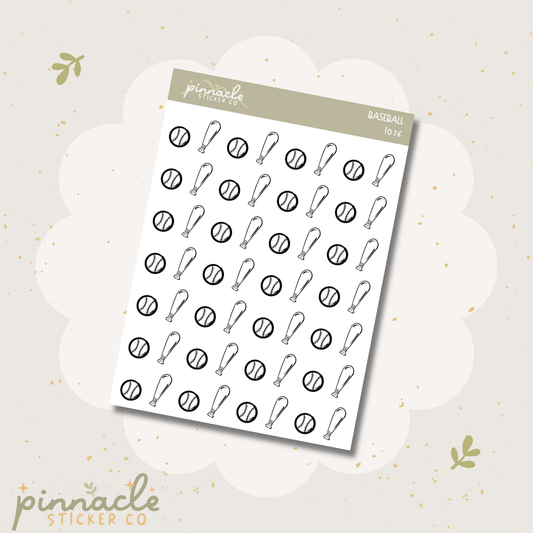 Baseball Doodle Icon Stickers I076