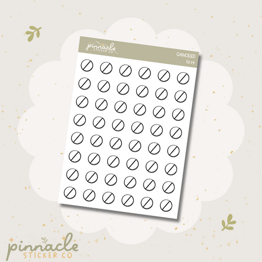 Canceled Doodle Icon Stickers I079