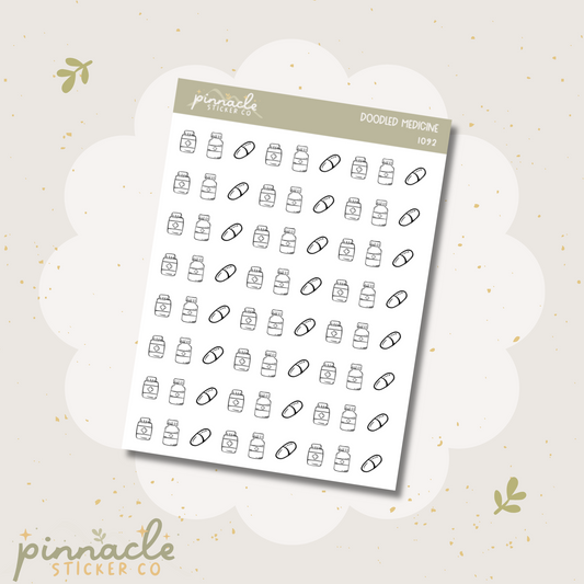 Medicine Doodle Icon Stickers I092