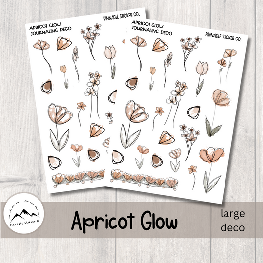 Apricot Glow Deco Planner Stickers