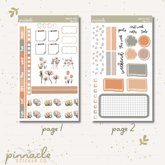 Apricot Glow Hobonichi Weeks Planner Stickers