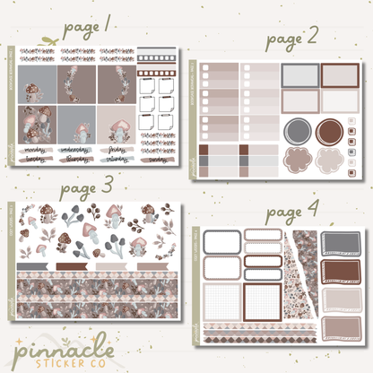 Cozy Woods Weekly Kit Planner Stickers