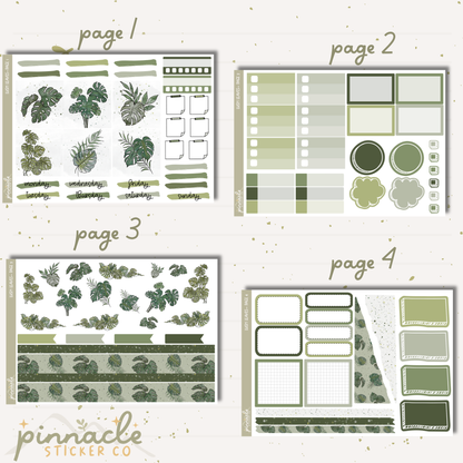 Lush Leaves Weekly Kit Planner Stickers