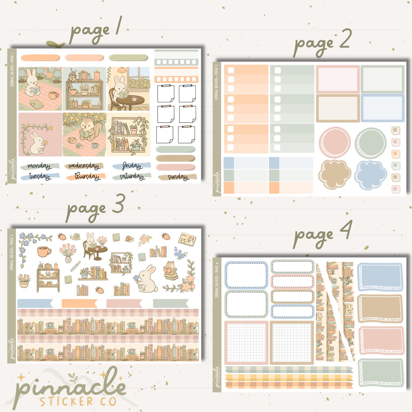 Spring Reads Weekly Kit Planner Stickers