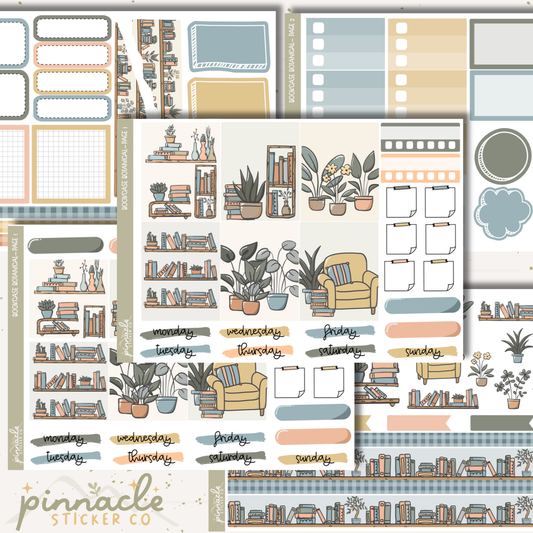 Bookcase Botanicals Weekly Kit Planner Stickers