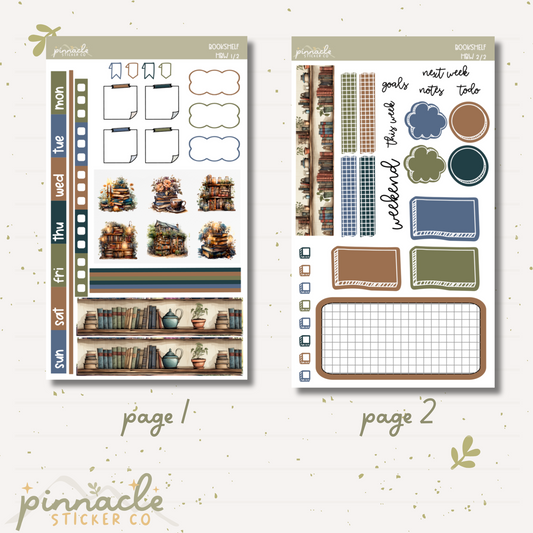 Bookshelf Hobonichi Weeks Planner Stickers