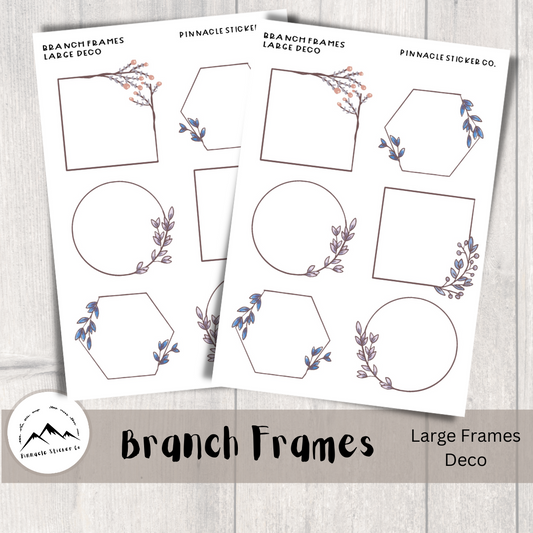 Branch Frames Deco Planner Stickers