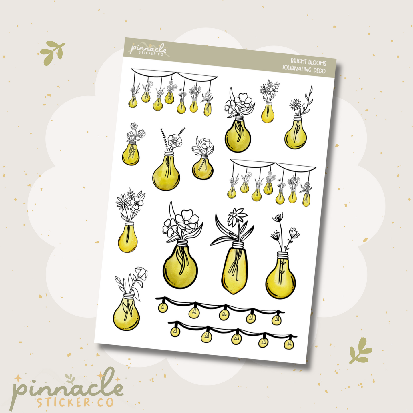 Bright Blooms Deco Planner Stickers