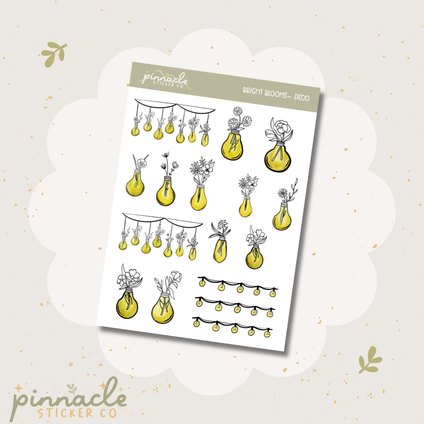 Bright Blooms Deco Planner Stickers