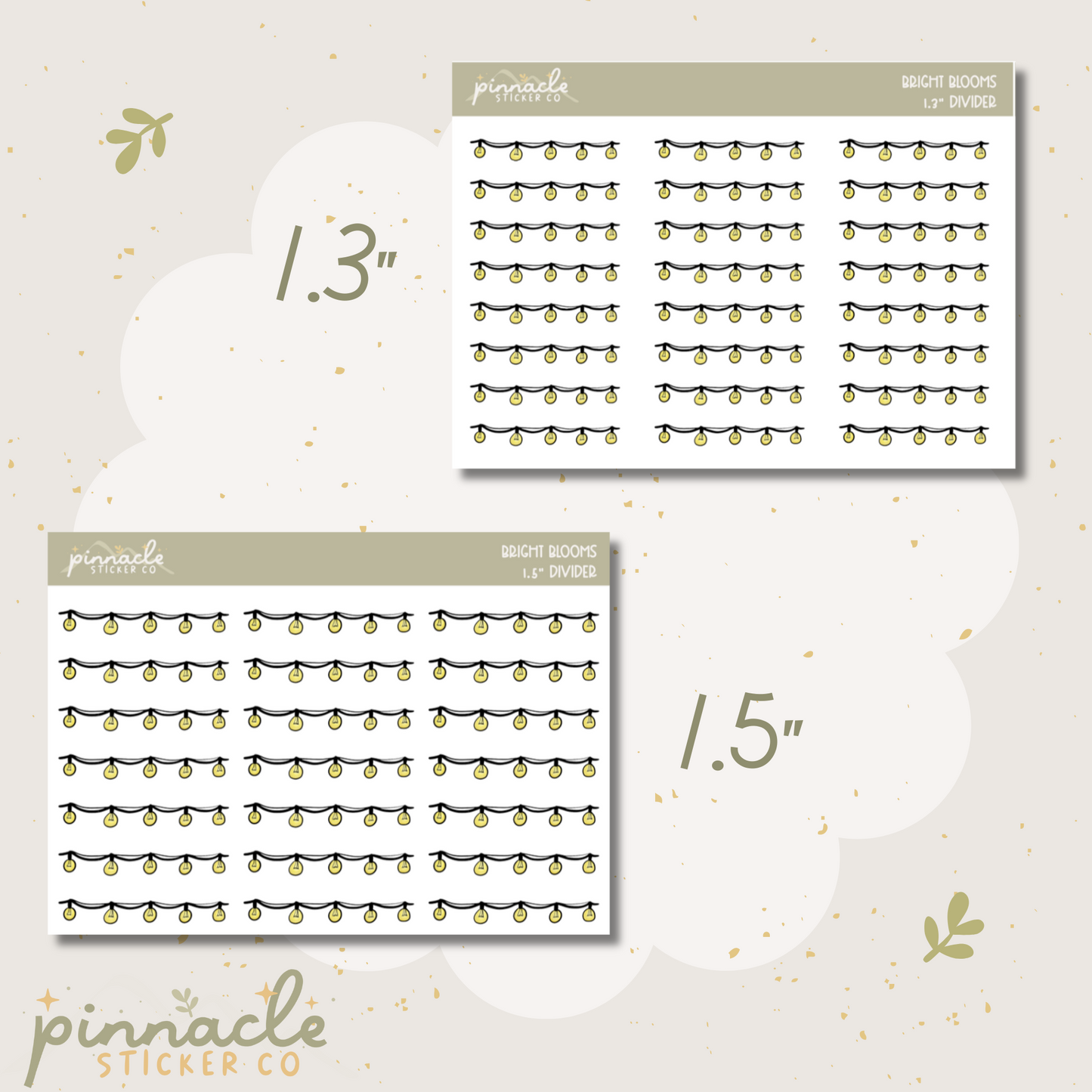 Bright Blooms Divider Planner Stickers