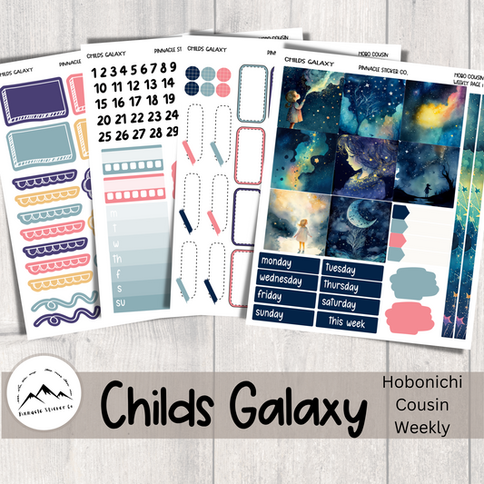 Child's Galaxy Hobonichi Cousin Kit Planner Stickers
