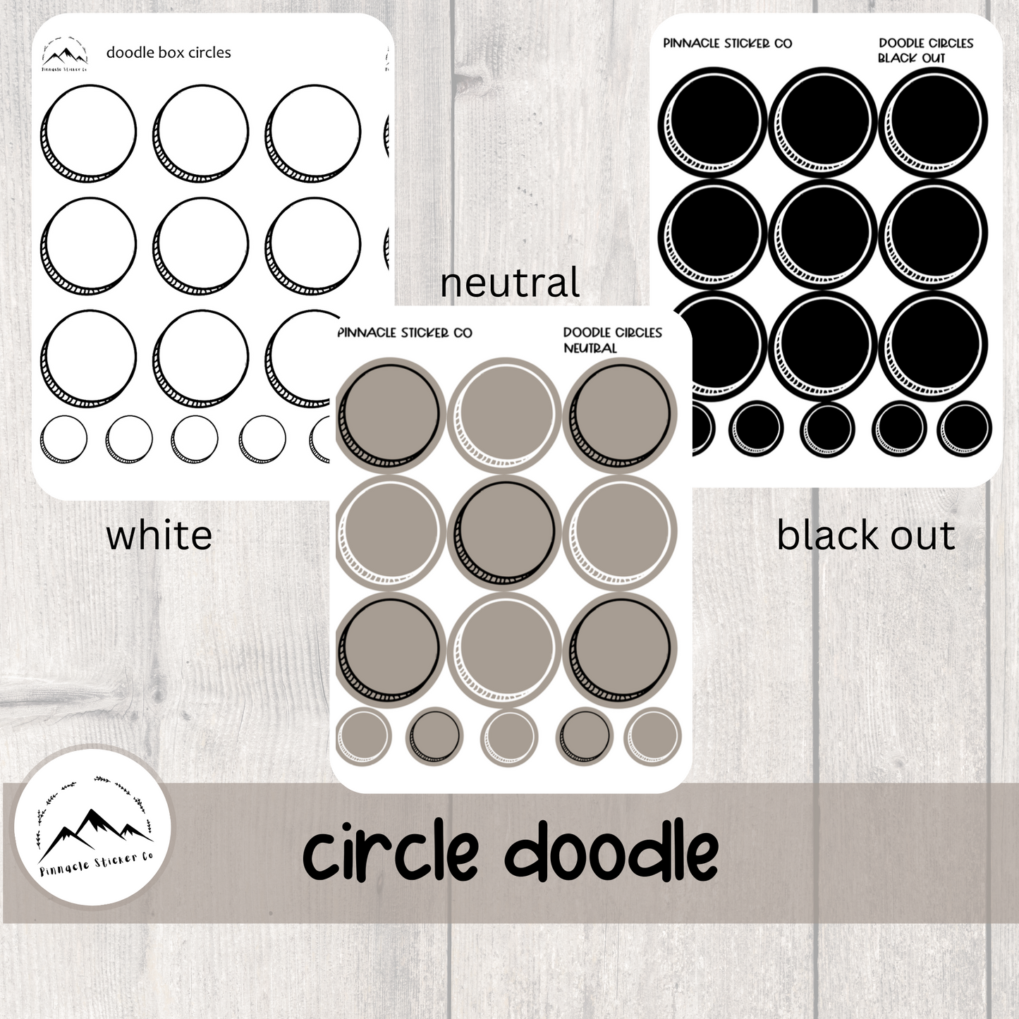 Circle Doodle Box Stickers