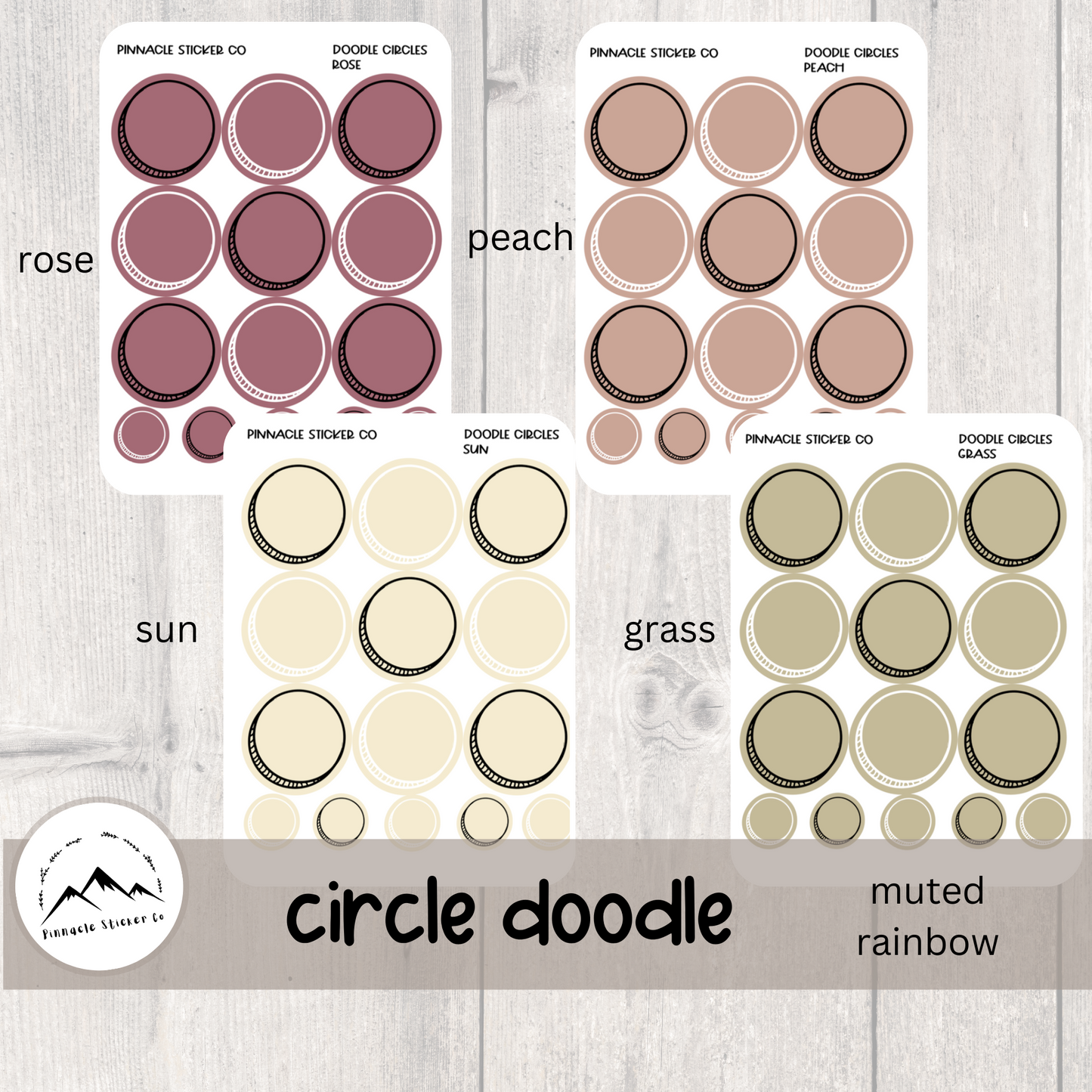 Circle Doodle Box Stickers