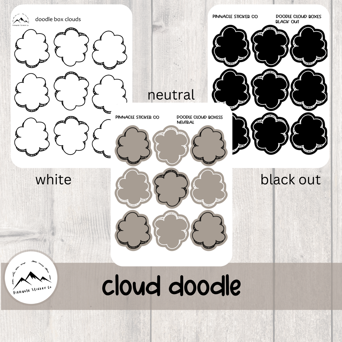 Cloud Doodle Box Stickers